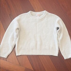 Cat & Jack Cream Crew Neck Sweater